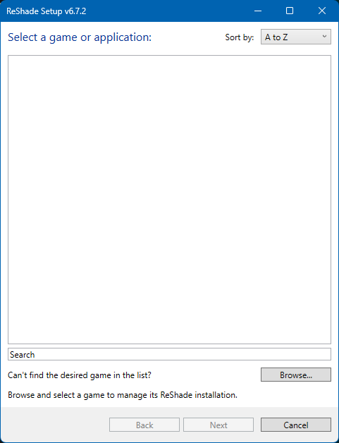 ReShade Setup window
